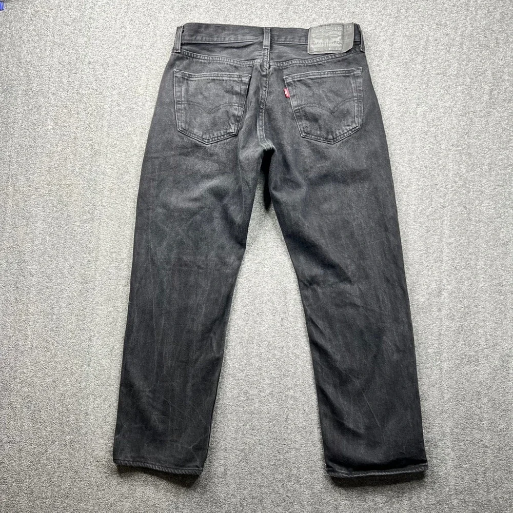 Levi's 501 Original Fit Jeans Mens 34x30 Black Fits 31x27 Denim Button Fly